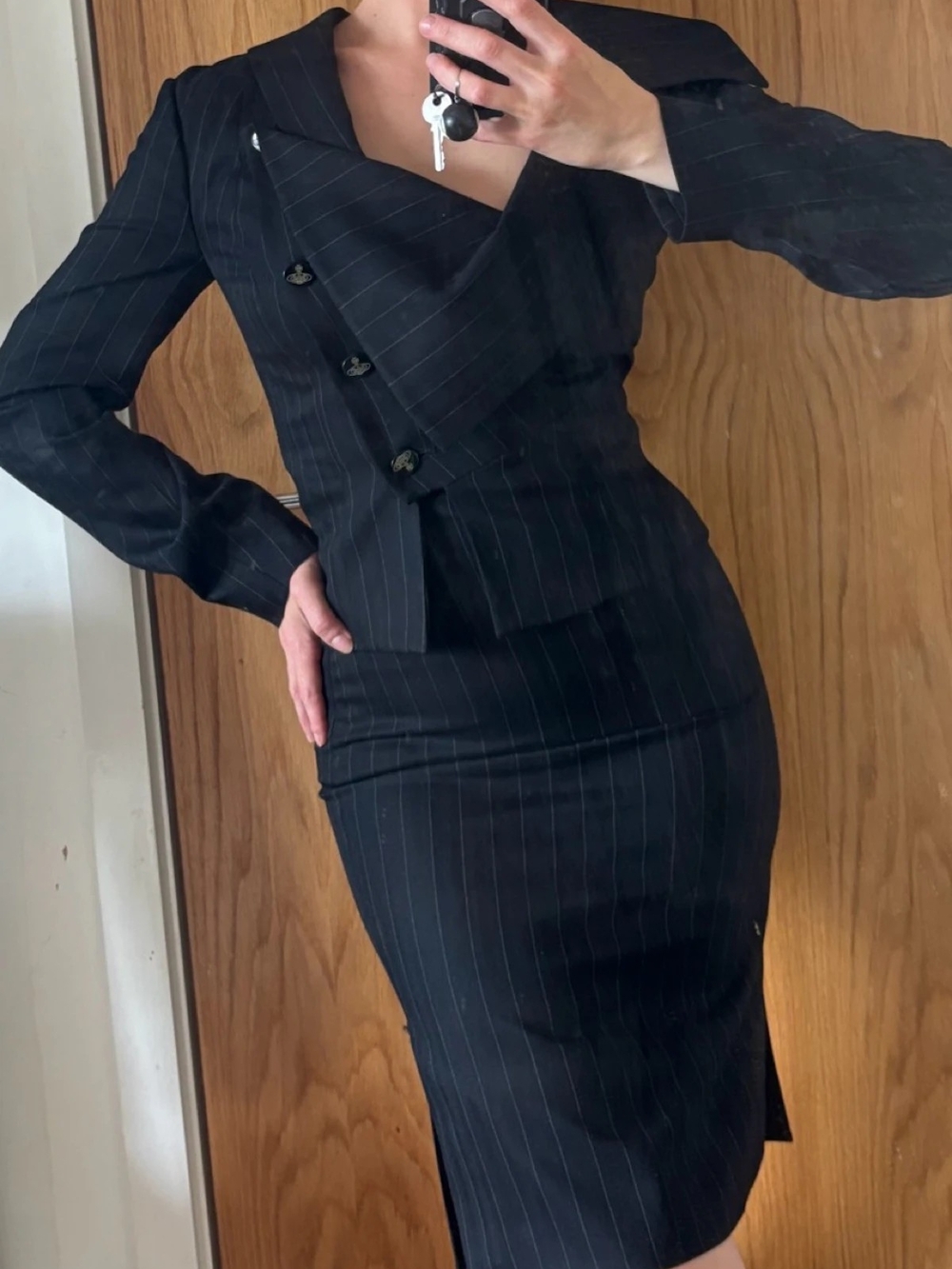 Vivienne Westwood Pinstripe Suit Blazer And Skirt Vintage Collectors Item - Picture 4 of 16